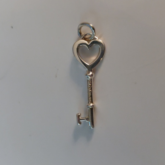 Tiffany & Co Open Heart Key 1.25" Sterling Silver - Picture 2 of 3